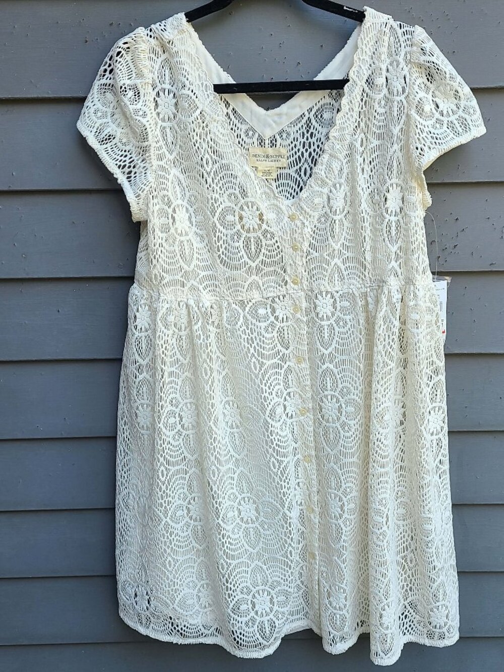 Ralph Lauren Denim Supply White Lace Dress NWT size XL
